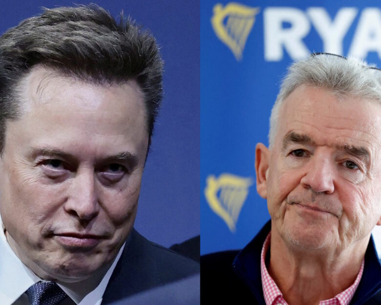 Ο Έλον Μασκ και ο διευθυντής της Ryanair, Μάικλ Ο'Λίρι