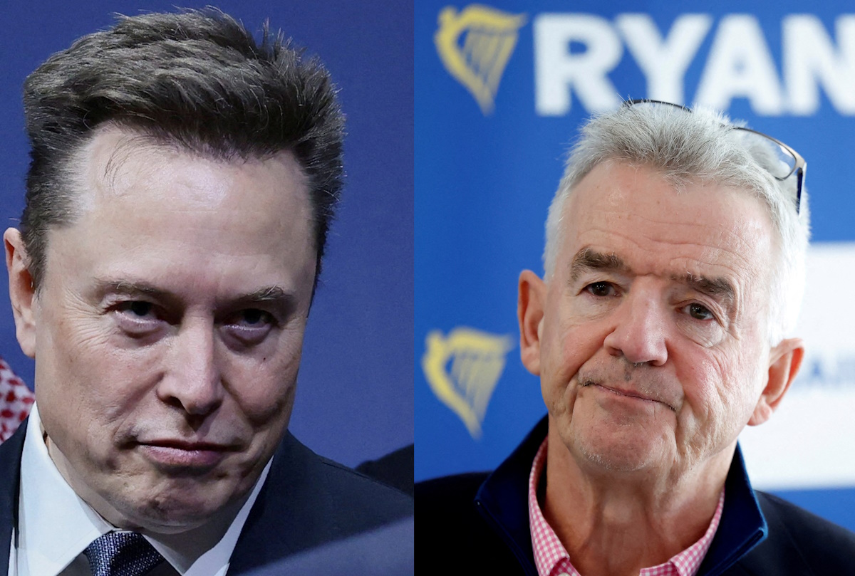 Ο Έλον Μασκ και ο διευθυντής της Ryanair, Μάικλ Ο'Λίρι