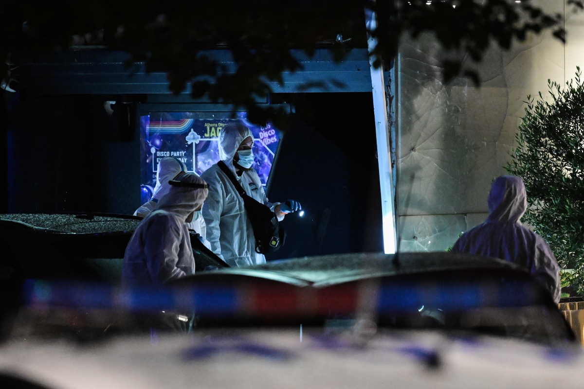 Έκρηξη σε νυχτερινό κέντρο στην οδό Μιχαλακοπούλου, στην Αθήνα, Τρίτη 7 Οκτωβρίου 2025.