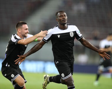 Οι παίκτες του ΠΑΟΚ, Ζίβκοβιτς και Καμαρά (ΦΩΤΟ Eurokinissi)