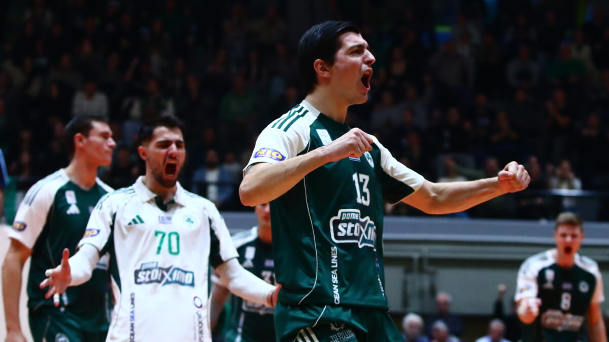 Οι παίκτες του Παναθηναϊκού πανηγυρίζουν κόντρα στον Ολυμπιακό (ΑΡΓΥΡΩ ΑΝΑΣΤΑΣΙΟΥ