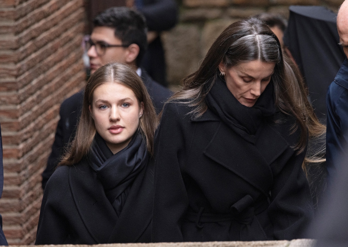 Queen Letizia and her daughter, Princess Leonor, leave the Greek Orthodox Cathedral of Saint Andrew and Saint Demetrius where a memorial service was held for Her Royal Highness Princess Irene of Greece, on 17 January 2026, in Madrid (Spain). Her Royal Highness Princess Irene of Greece passed away last Thursday, 15 January at La Zarzuela Palace at the age of 83. The burial will take place, as it did for Her Majesty King Constantine of Greece, in the Royal Cemetery of the Palace of Tatoi. MASS;CATHEDRAL;DEATH;ROYAL FAMILY;GREEKS
