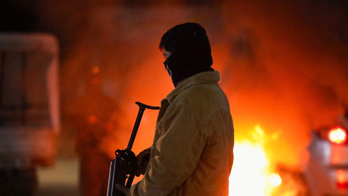 Κούρδος μαχητής των SDF σε περίπολο