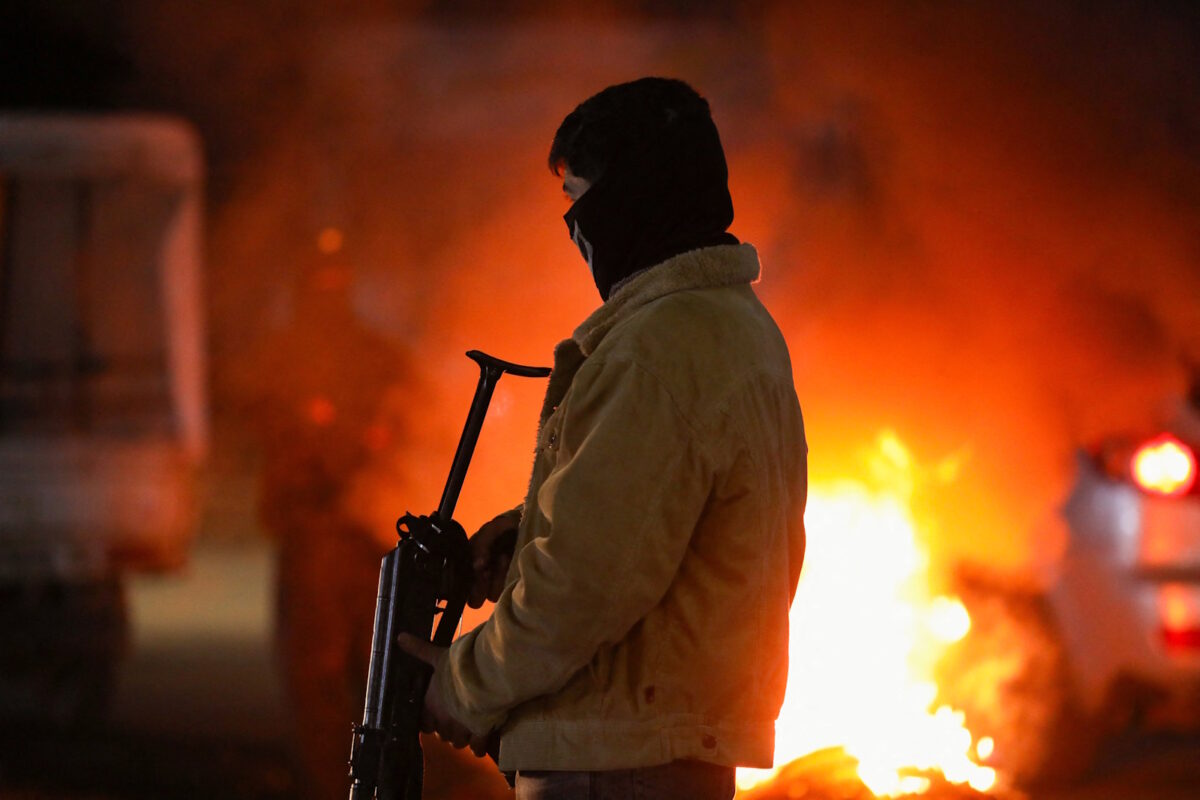 Κούρδος μαχητής των SDF σε περίπολο