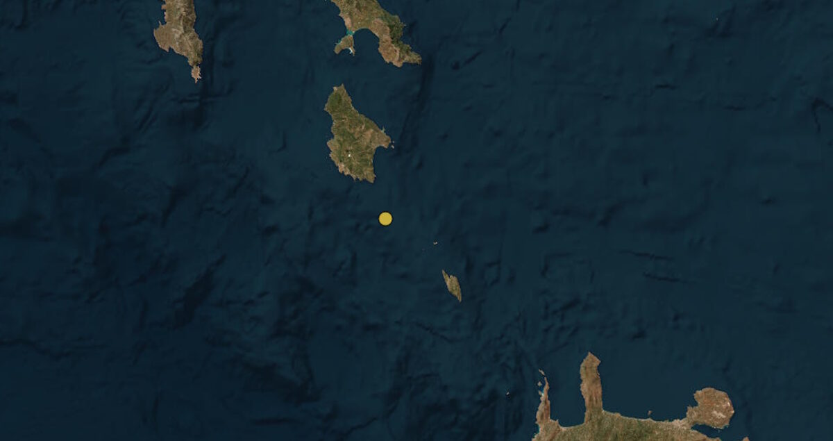 Σεισμός 3 Ρίχτερ μεταξύ Κυθήρων και Κρήτης