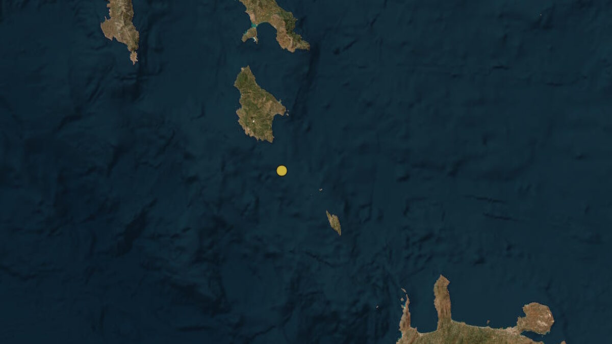 Σεισμός 3 Ρίχτερ μεταξύ Κυθήρων και Κρήτης