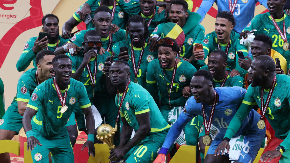 Οι παίκτες της Σενεγάλης πανηγυρίζουν στο Κύπελλο Εθνών Αφρικής