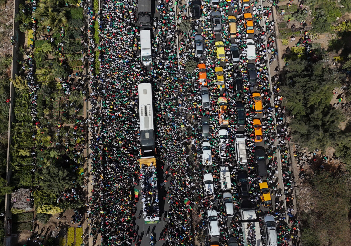 Soccer Football - CAF Africa Cup of Nations - Morocco 2025 - Final - Senegal Victory Parade - Dakar, Senegal - January 20, 2026 A drone view during the parade REUTERS