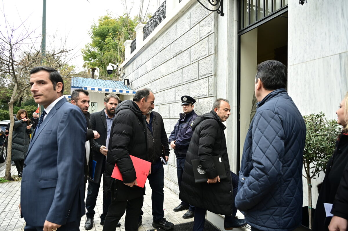 Συνάντηση του πρωθυπουργού Κυριάκου Μητσοτάκη με εκπροσώπους αγροτών και κτηνοτρόφων, στο Μαξίμου