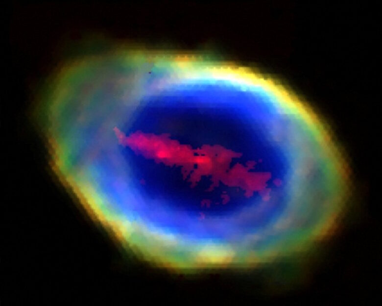 Σύνθετη εικόνα του Νεφελώματος του Δαχτυλιδιού από το όργανο Weave του τηλεσκοπίου William Hersche