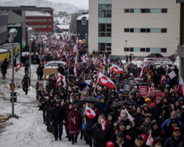 Διαδηλωτές στη Γροιλανδία κατά του Ντόναλντ Τραμπ