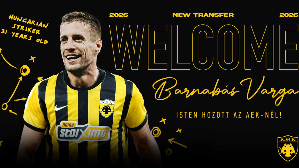 Η ΑΕΚ ανακοίνωσε τον Μπαρναμπάς Βάργκα μέχρι το 2029