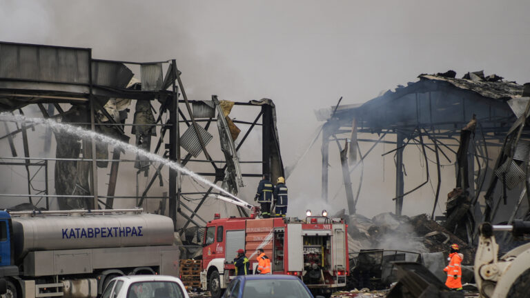 Το κατεστραμμένο εργοστάσιο της Βιολάντα