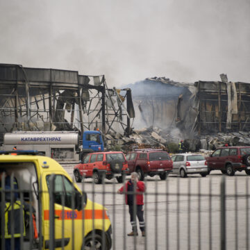 Το κατεστραμμένο εργοστάσιο της Βιολάντα
