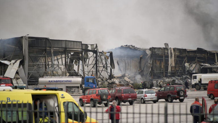 Το κατεστραμμένο εργοστάσιο της Βιολάντα