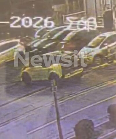 Η στιγμή της παράσυρσης στα Βριλήσσια