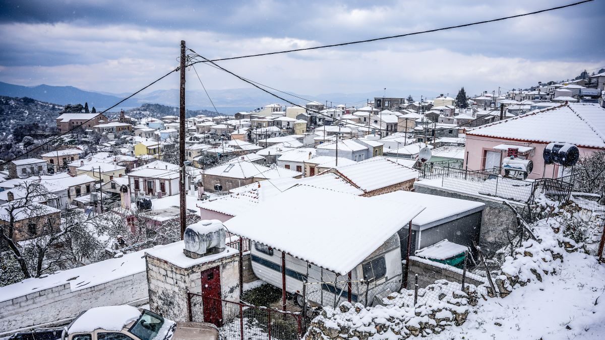 Χιόνια σε χωριό