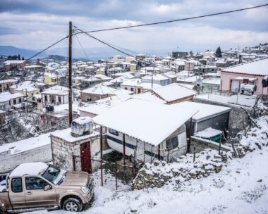 Χιόνια σε χωριό
