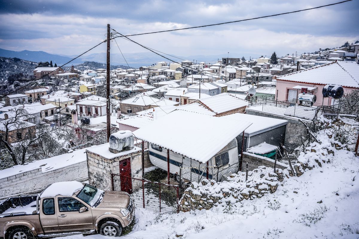 Χιόνια σε χωριό