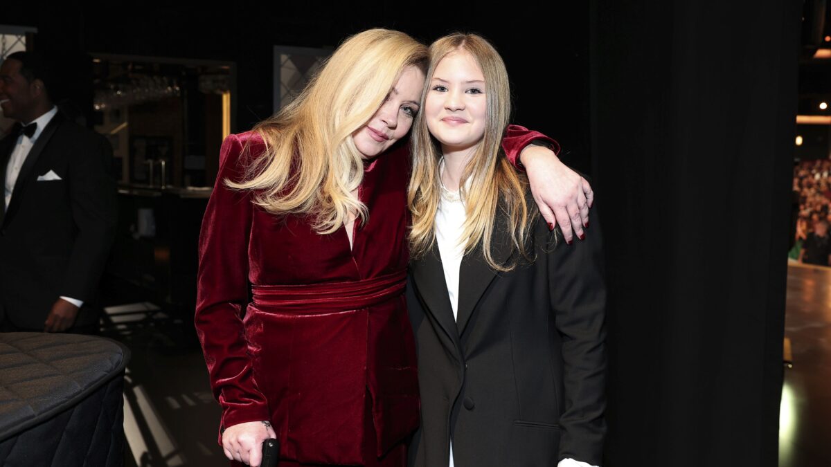 Η Κριστίνα Άπλγκεϊτ με την κόρη της