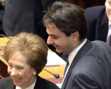 Η Άννα Μπενάκη - Ψαρούδα με τον Κυριάκο Μητσοτάκη