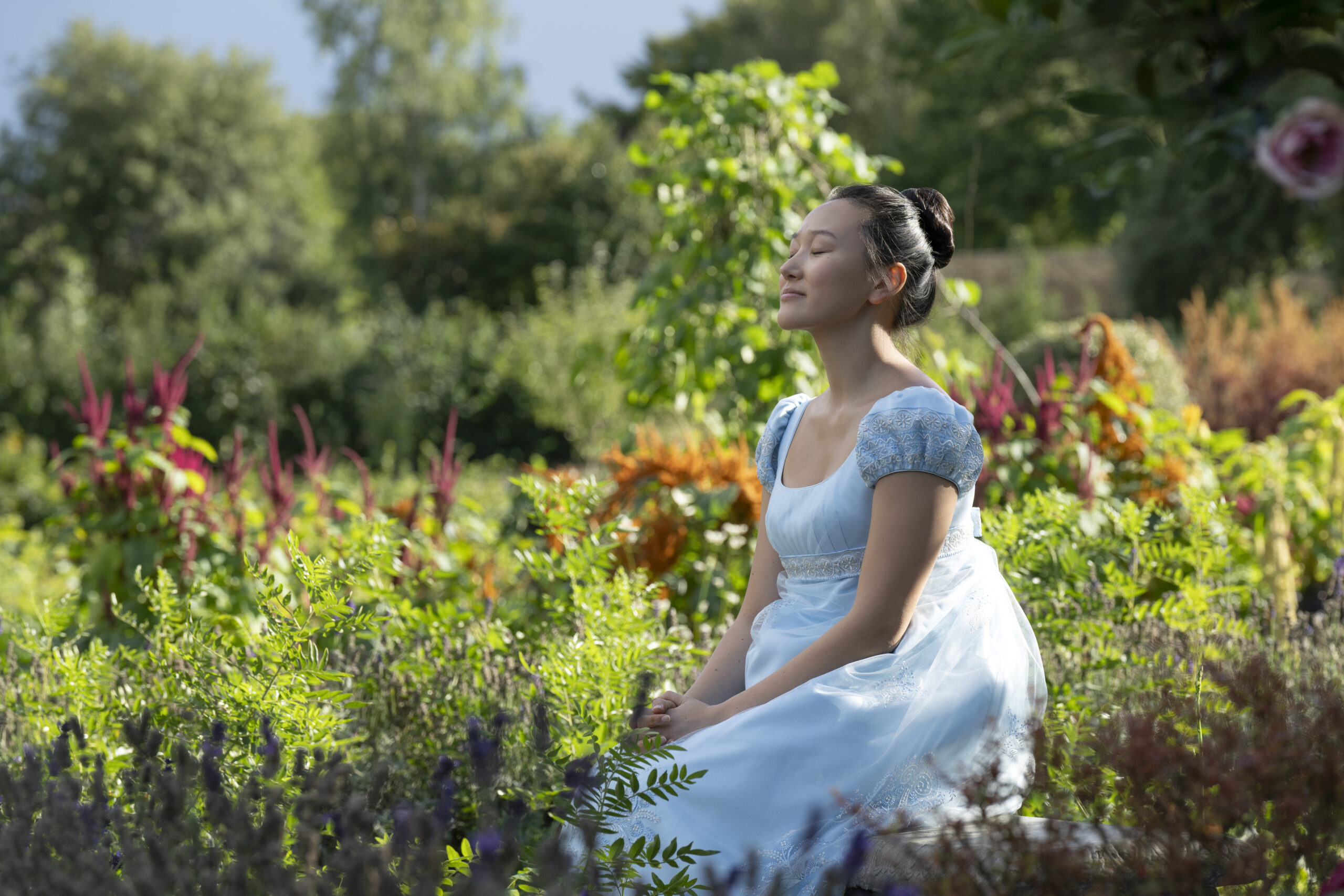 Bridgerton. Yerin Ha as Sophie Baek in episode 403 of Bridgerton. Cr. Liam Daniel