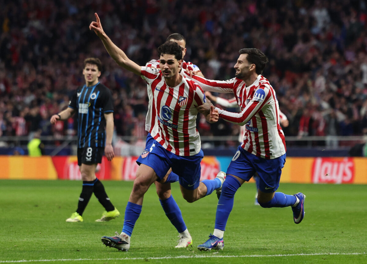 Ο Καρδόσο πανηγυρίζει το γκολ που πέτυχε για την Ατλέτικο