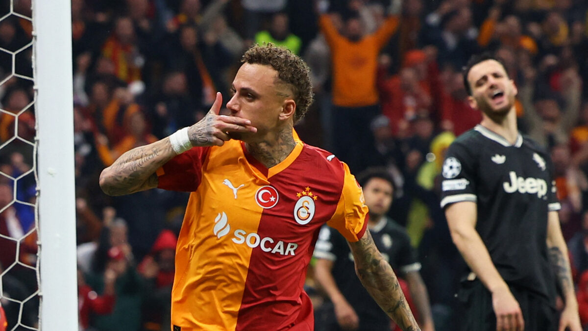 Ο Νόα Λανγκ πανηγυρίζει γκολ του κόντρα στη Γιουβέντους (ΦΩΤΟ REUTERS