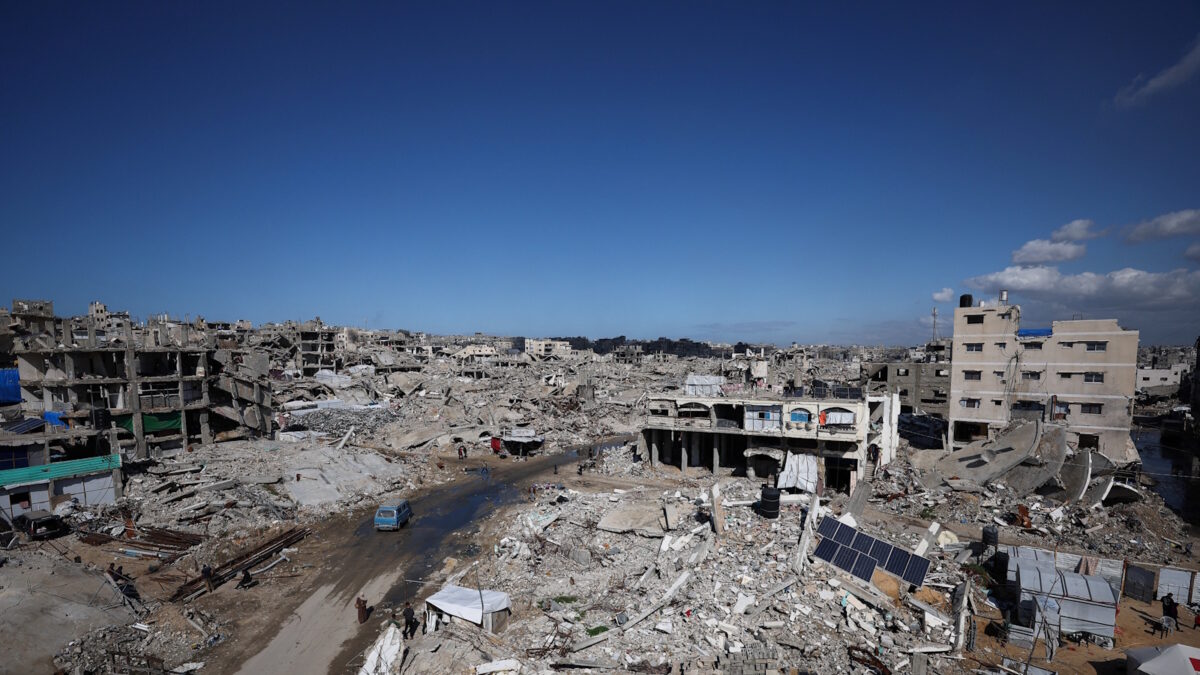 Ερείπια στη Γάζα μετά τους ισραηλινούς βομβαρδισμούς κατά την διάρκεια του πολέμου