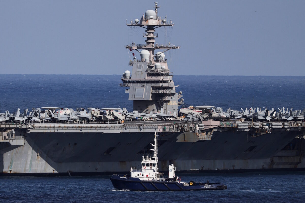 Το αεροπλανοφόρο USS Gerald R. Ford στη Σούδα