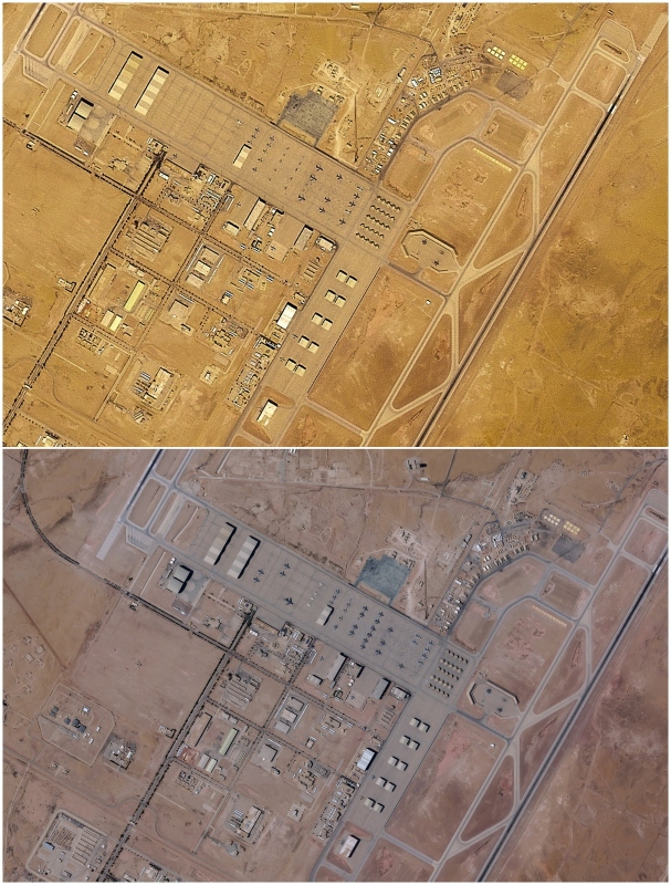 Δορυφορική εικόνα δείχνει αεροσκάφη στην αεροπορική βάση Prince Sultan