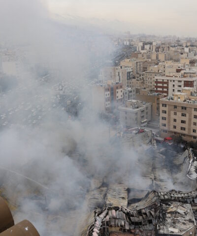 Η αγορά στην οποία ξέσπασε η φωτιά