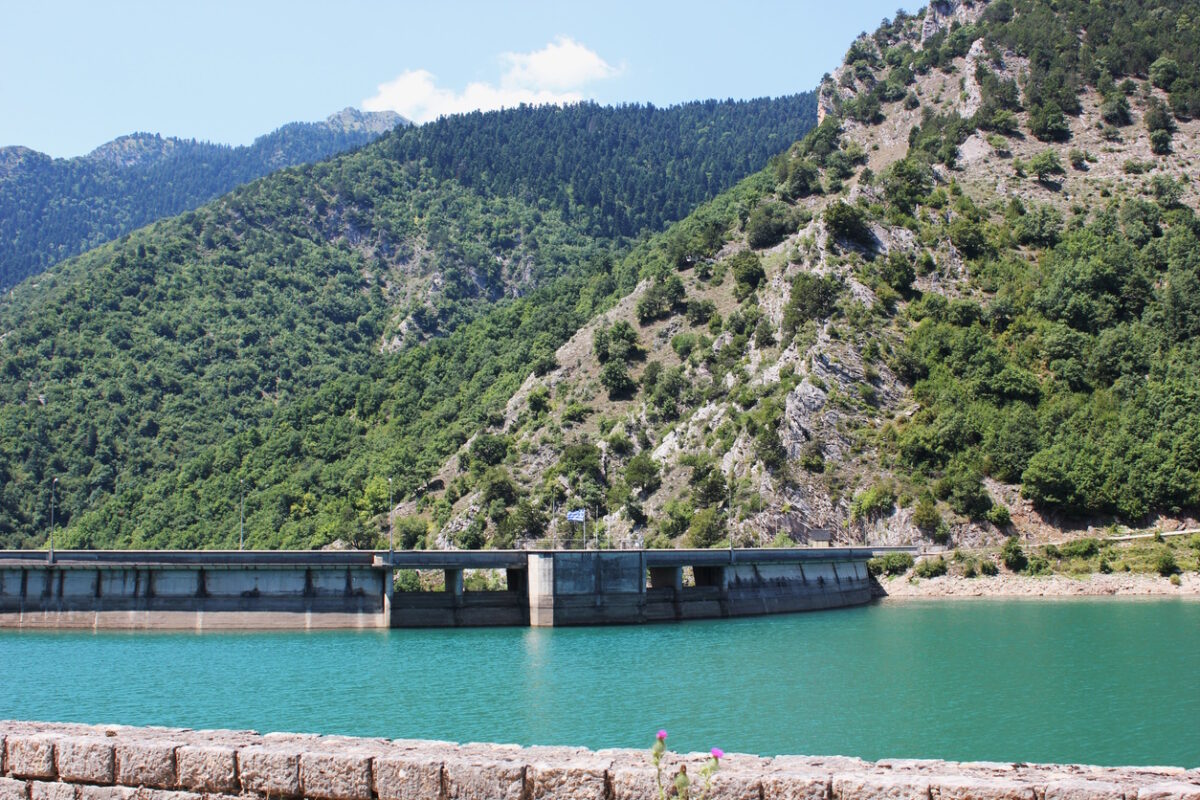 Hydroelectric Dam at Lake Plastira of Karditsa central Greece Europe