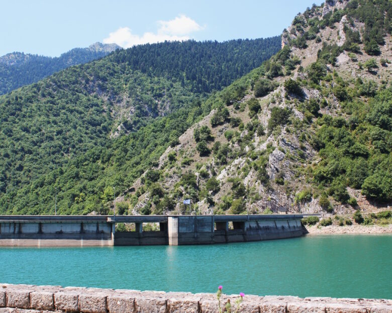 Hydroelectric Dam at Lake Plastira of Karditsa central Greece Europe