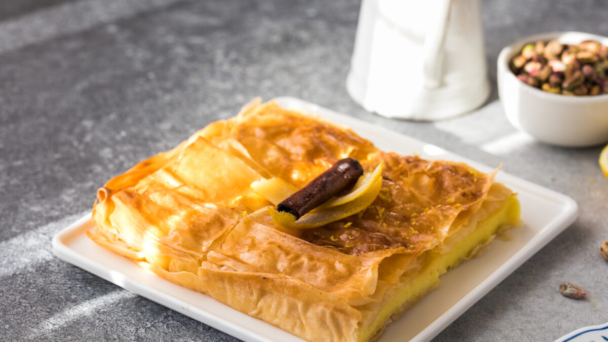 Γαλακτομπούρεκο με μανταρίνι