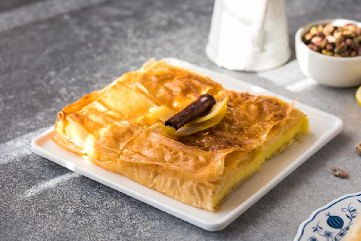 Γαλακτομπούρεκο με μανταρίνι