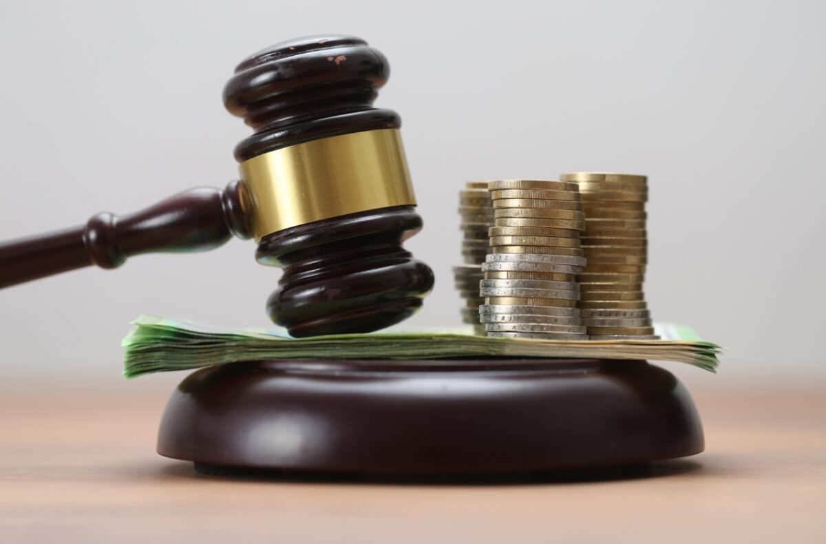 Gavel on Euro Background – Corruption, Fraud, Auctions, Fines, and Crim