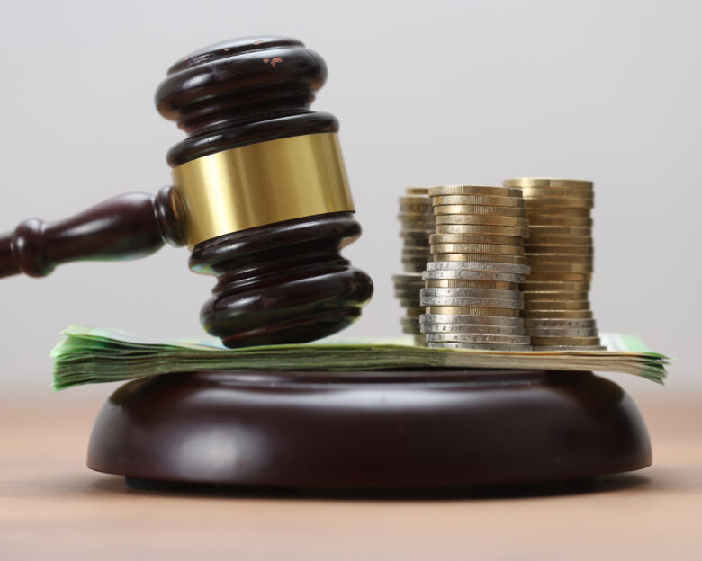 Gavel on Euro Background – Corruption, Fraud, Auctions, Fines, and Crim