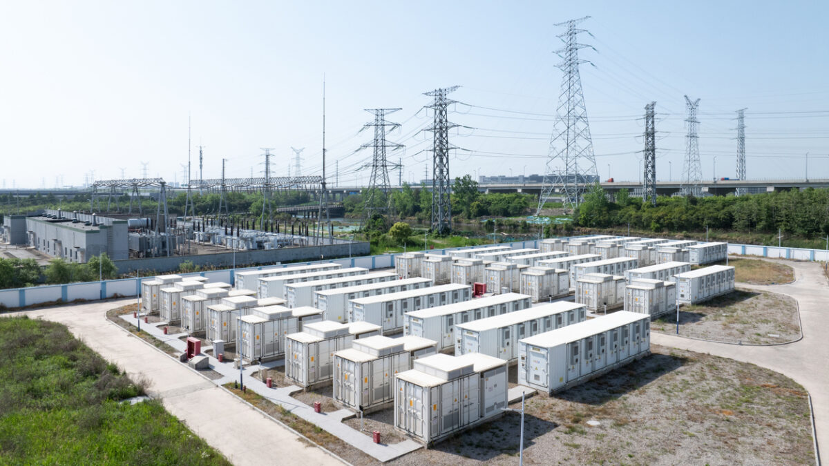The energy storage batteries in the substation