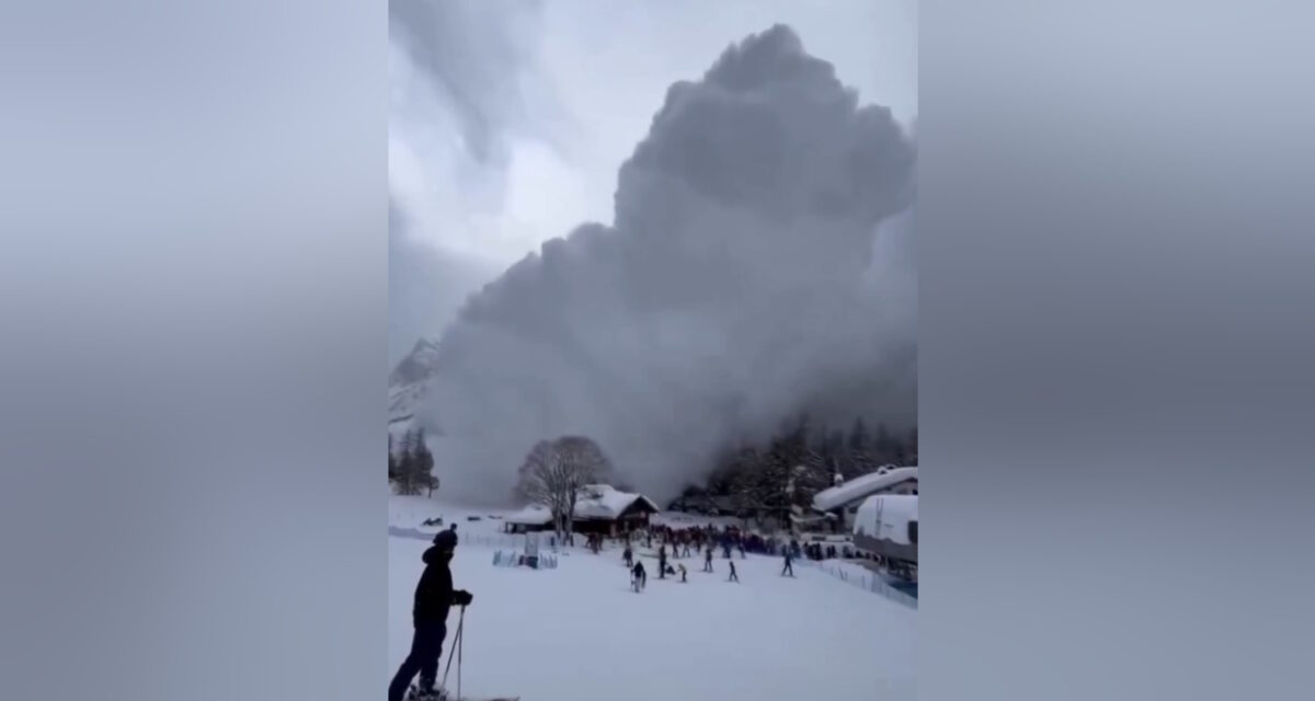 Εικόνες από τη χιονοστιβάδα