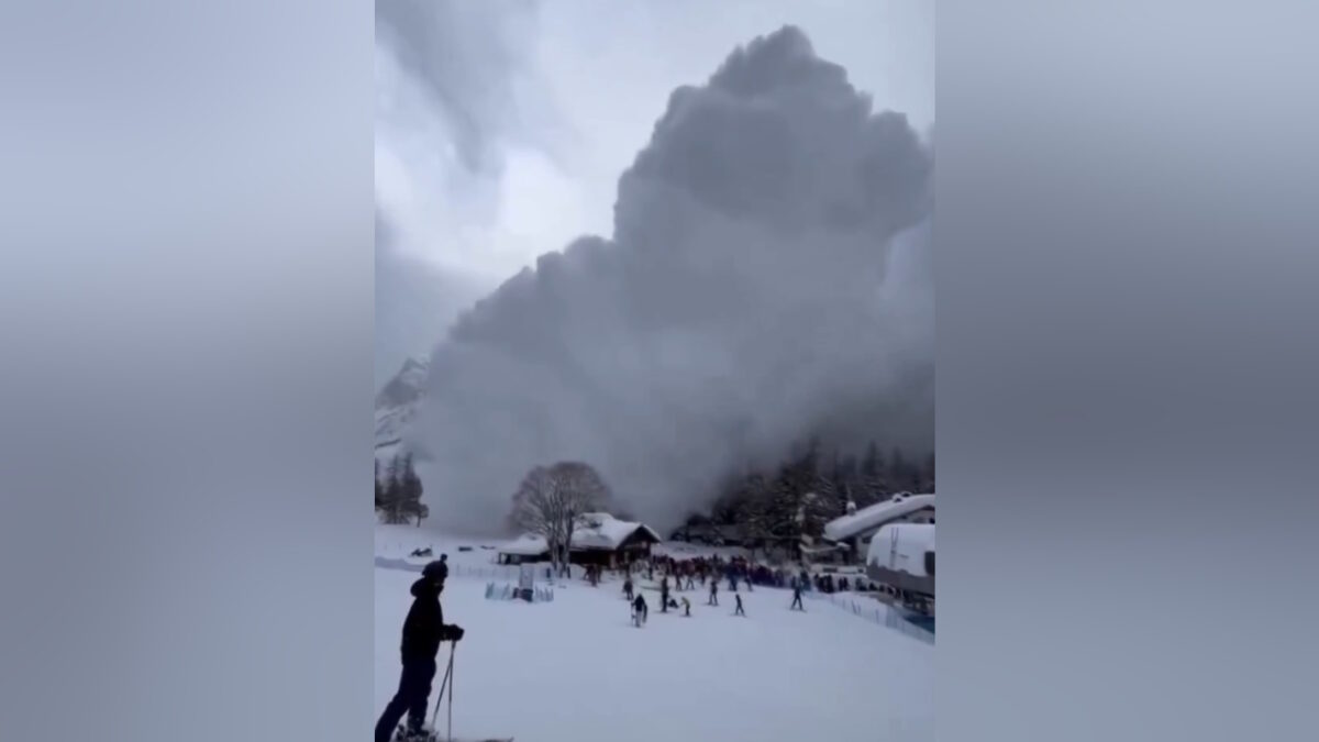 Εικόνες από τη χιονοστιβάδα