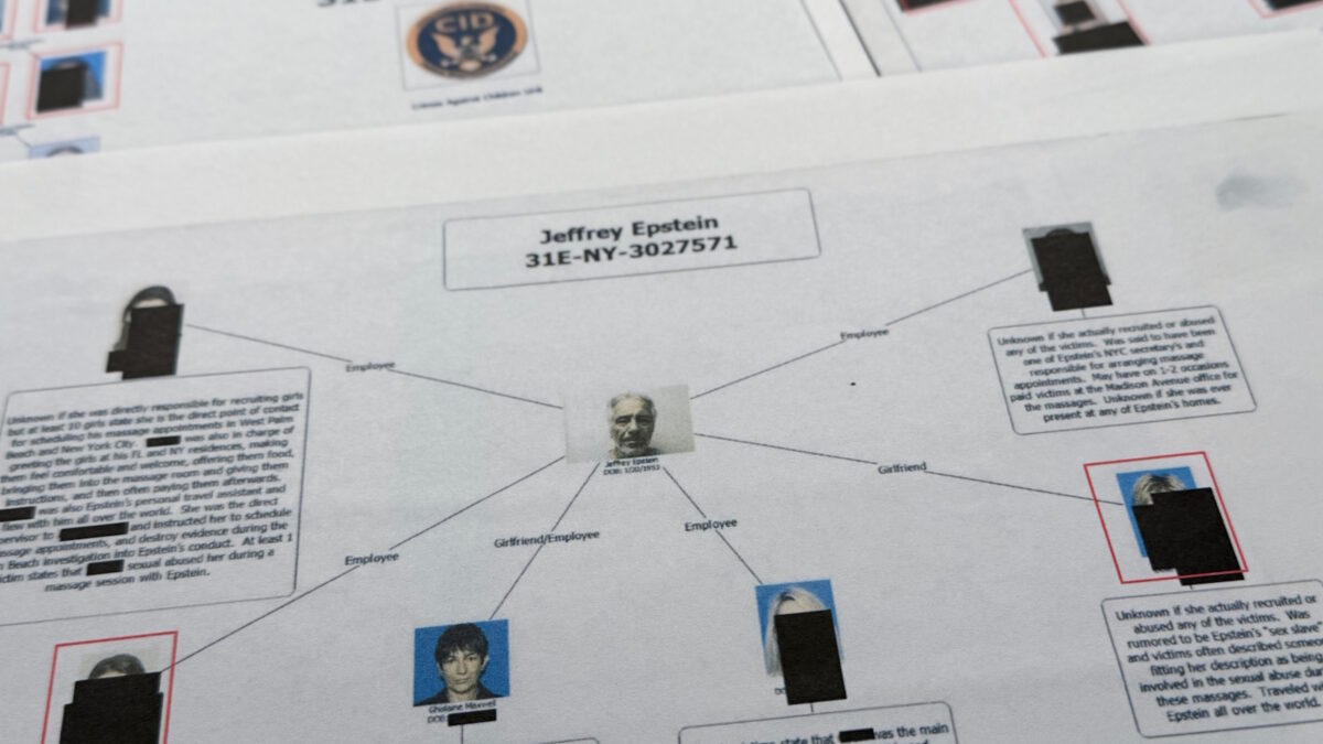 Διάγραμμα του FBI με την δράση του κυκλώματος με «εγκέφαλο» τον Τζέφρι Επστάιν