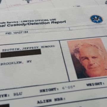 A document that was included in the U.S. Department of Justice release of the Jeffrey Epstein files is photographed Sunday, Feb. 1, 2026, shows the report when Epstein was taken into custody on July 6, 2019.