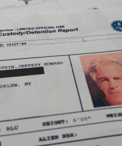 A document that was included in the U.S. Department of Justice release of the Jeffrey Epstein files is photographed Sunday, Feb. 1, 2026, shows the report when Epstein was taken into custody on July 6, 2019.