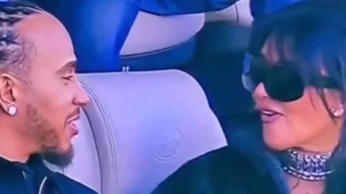 Κιμ Καρντάσιαν και Λιούις Χάμιλτον στην πρώτη τους δημόσια εμφάνιση στο Super Bowl