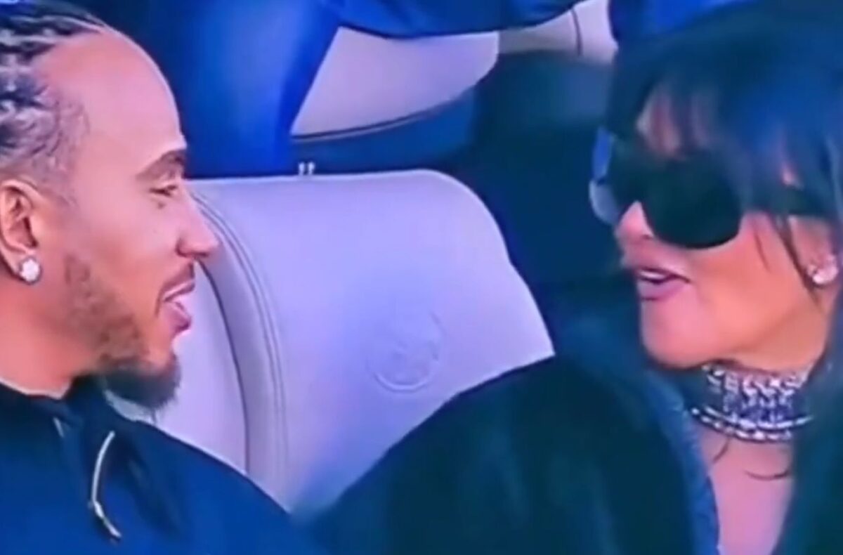 Κιμ Καρντάσιαν και Λιούις Χάμιλτον στην πρώτη τους δημόσια εμφάνιση στο Super Bowl