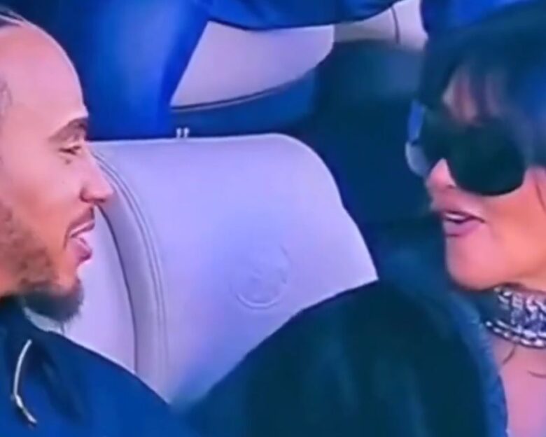 Κιμ Καρντάσιαν και Λιούις Χάμιλτον στην πρώτη τους δημόσια εμφάνιση στο Super Bowl