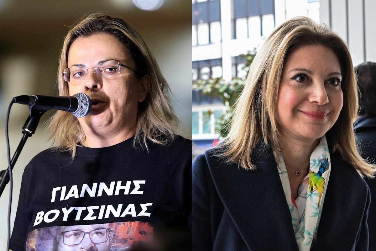 Αριστερά η Κατερίνα Βουτσινά και δεξιά η Μαρία Καρυστιανού