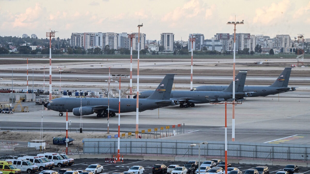 Ιπτάμενα τάνκερ τύπου KC-135 στο αεροδρόμιο «Μπεν Γκουριόν» στις 24 Φεβρουαρίου 2026