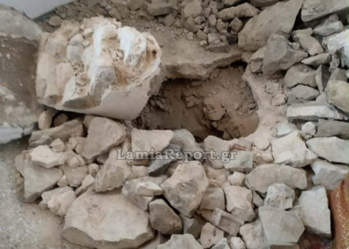 Η ζημιά στην Αγία Τράπεζα